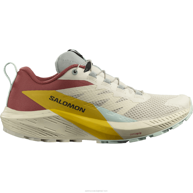 Salomon46081497 Tênis de corrida feminino - Sense Ride 5 dia chuvoso/molho quente/frésia