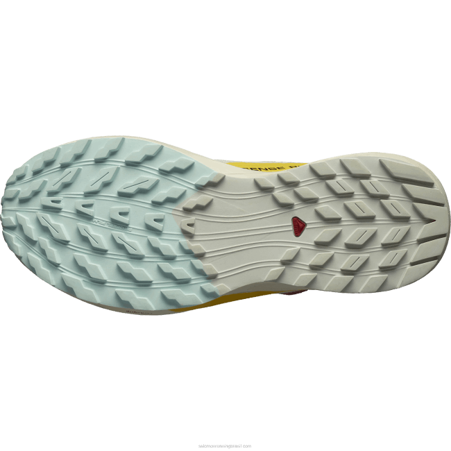 Salomon46081497 Tênis de corrida feminino - Sense Ride 5 dia chuvoso/molho quente/frésia