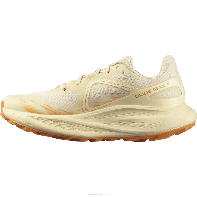 Salomon46081499 tênis de corrida feminino - glide max tr areia branqueada/pêssego tenro/pimenta laranja