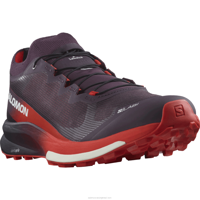 Salomon46081508 tênis de corrida feminino - s/lab ultra 3 ameixa perfeita/vermelho ardente/branco