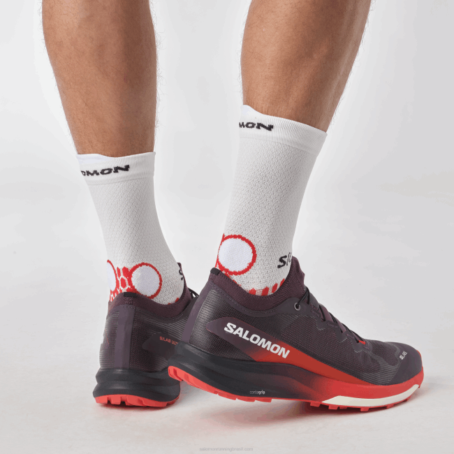 Salomon46081508 tênis de corrida feminino - s/lab ultra 3 ameixa perfeita/vermelho ardente/branco
