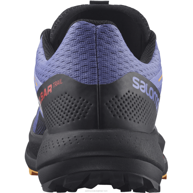 Salomon46081510 tênis de corrida feminino - trilha pulsar manhã de veludo/preto/laranja ardente