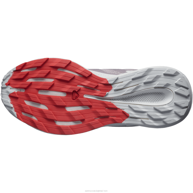 Salomon46081512 tênis de corrida feminino - trilha pulsar codorna/pedra lunar/vermelho papoula