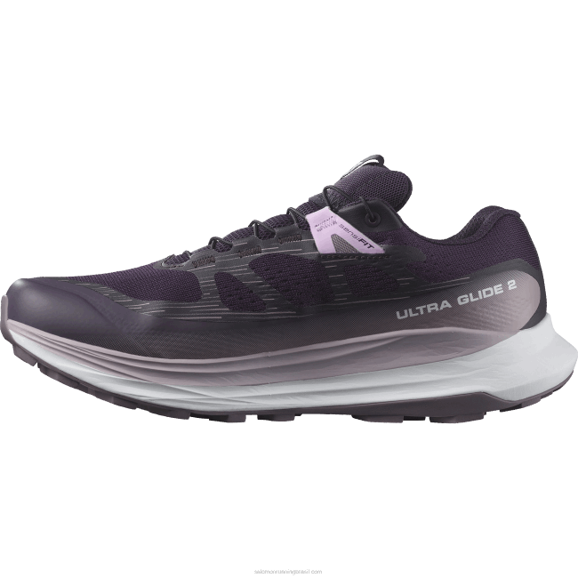 Salomon46081520 tênis de corrida feminino - ultra glide 2 gore-tex beladona/branco/moonscape