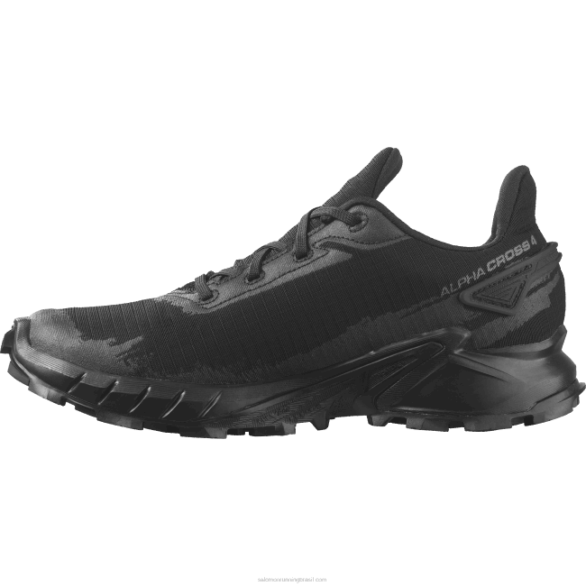 Salomon46081530 tênis de corrida feminino - alphacross 4 gore-tex preto