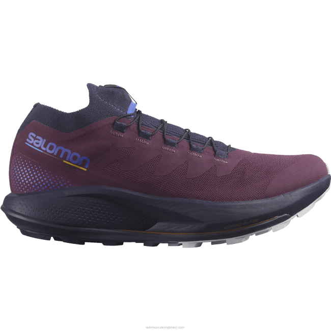 Salomon46081532 tênis de corrida feminino - pulsar trail pro vinho de uva/céu noturno/rocha lunar