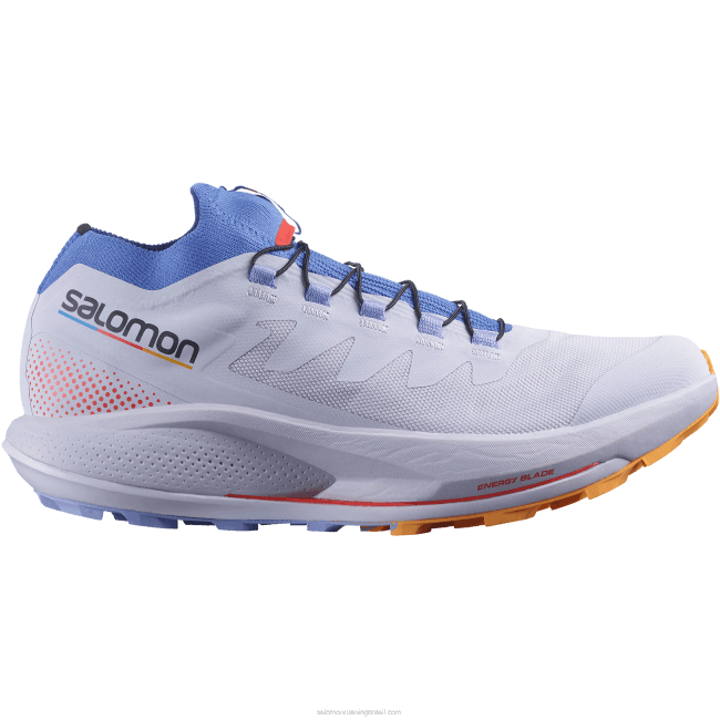 Salomon46081534 tênis de corrida feminino - pulsar trail pro urze roxo/azul amparo/laranja ardente