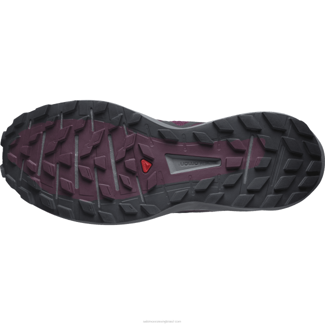Salomon46081538 Tênis de corrida feminino - Sense Ride 4 degustação de vinhos/sombra tranquila/ébano