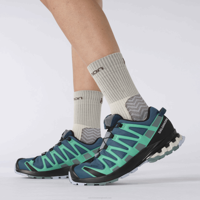 Salomon46081539 tênis de corrida feminino - xa pro 3d v8 gore-tex legion blue/trooper/mint leaf