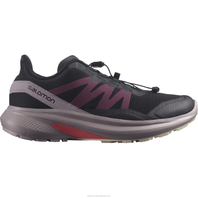 Salomon46081542 tênis de corrida feminino - hypulse preto/codorna/dia chuvoso