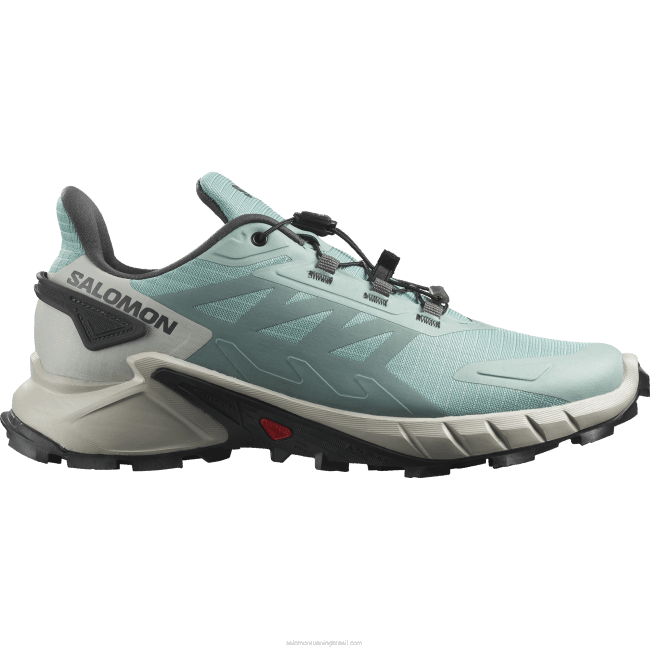 Salomon46081543 tênis de corrida feminino - supercross 4 aquífero/rocha lunar/ébano