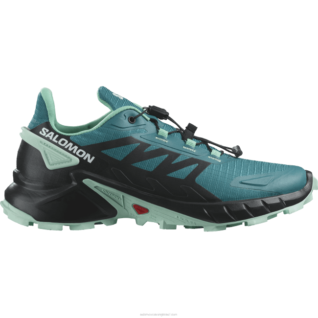 Salomon46081544 tênis de corrida feminino - supercross 4 porto azul/preto/yucca