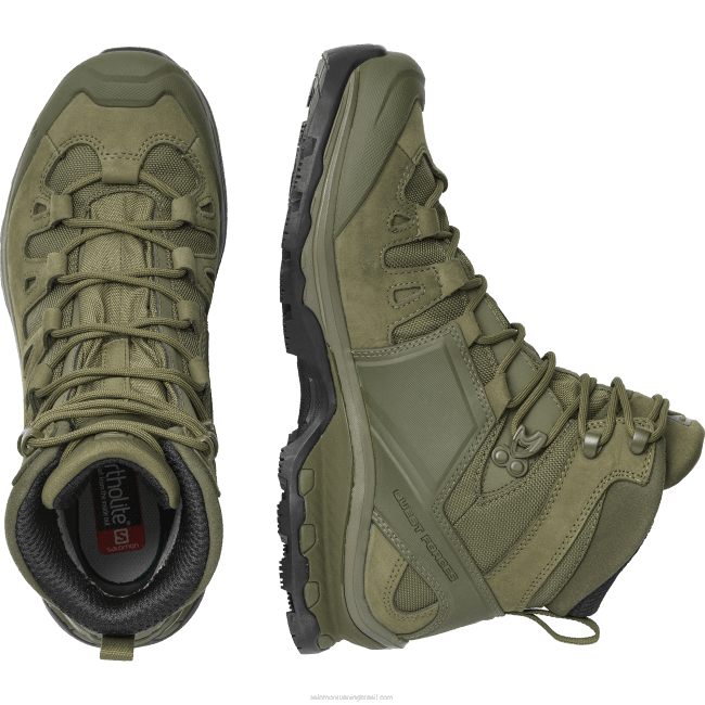 Salomon4608822 sapatos das forças femininas - missão 4d forças 2 pt ranger verde