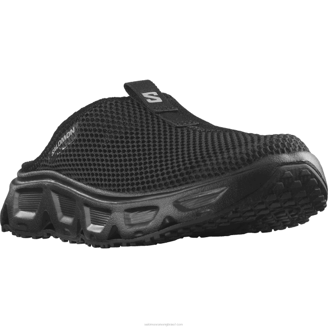 Salomon46081549 sapatos de recuperação femininos - reelax slide 6.0 preto/liga