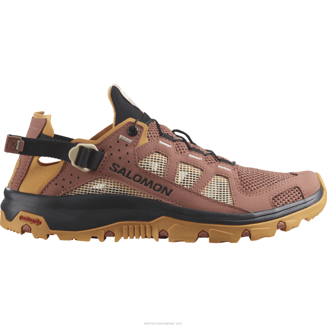Salomon4608789 sapatos aquáticos femininos - techamphibian 5 madeira de cedro/buckskin/nuvem rosa