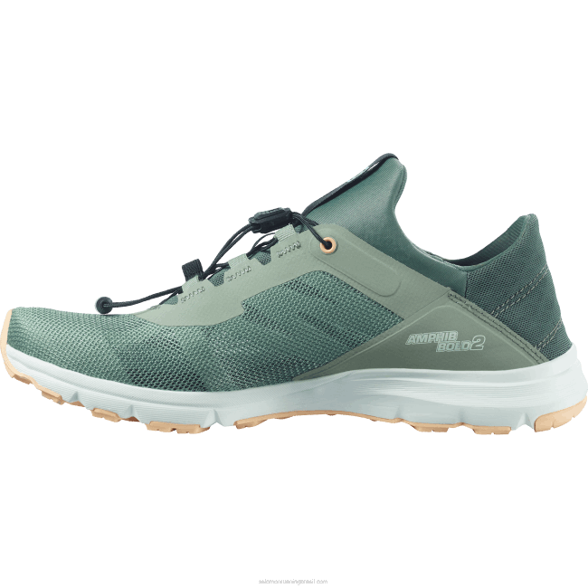 Salomon4608791 sandálias femininas - amphib bold 2 verde meio/verde bálsamo/creme de amêndoa