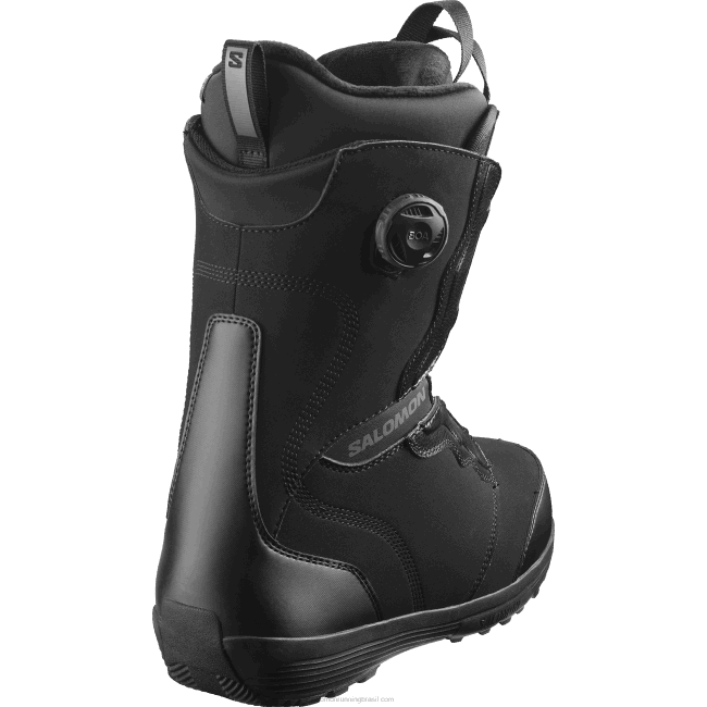 Salomon46081312 botas de snowboard femininas - ivy boa sj boa preto/cinza castlerock