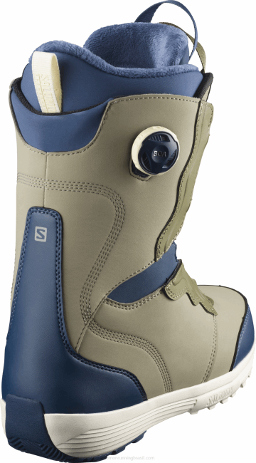 Salomon46081321 botas de snowboard femininas - ivy boa vetiver/verde líquen profundo/azul insígnia