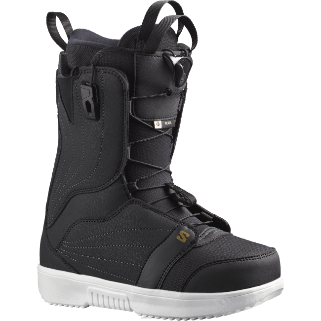 Salomon46081324 botas de snowboard femininas - pérola preto/branco/ouro