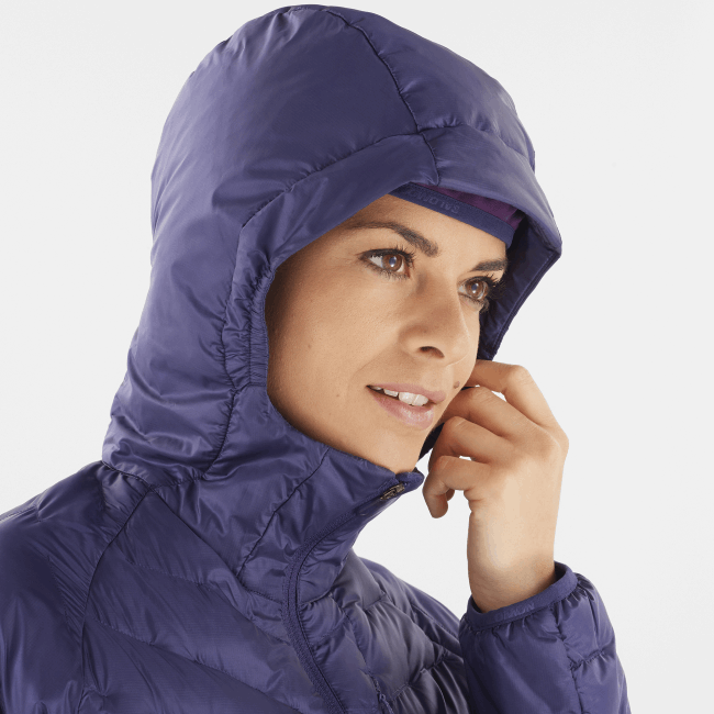 Salomon4608834 jaqueta com capuz feminina - contorno primaloft aura astral