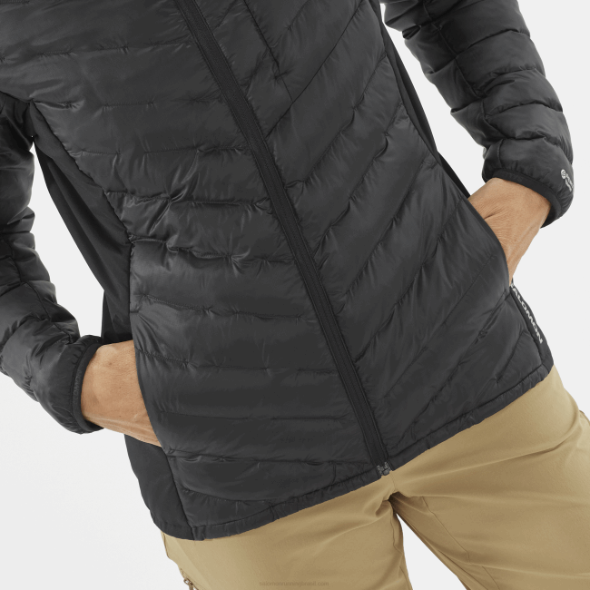 Salomon4608835 jaqueta com capuz feminina - contorno primaloft preto profundo