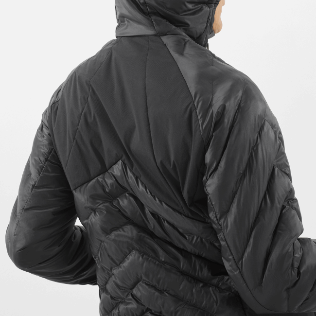 Salomon4608835 jaqueta com capuz feminina - contorno primaloft preto profundo