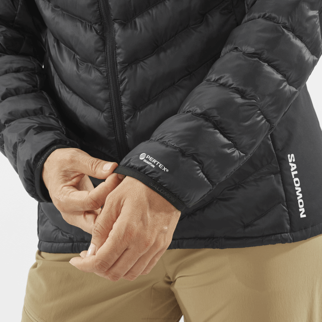 Salomon4608835 jaqueta com capuz feminina - contorno primaloft preto profundo