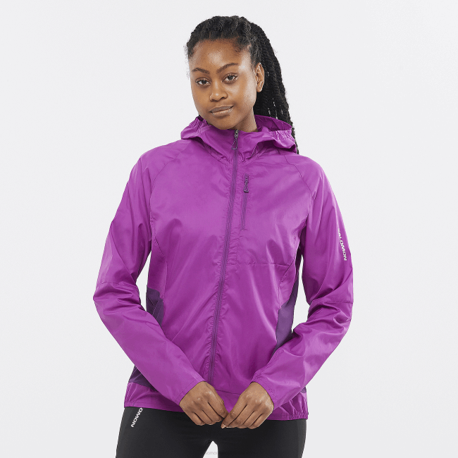 Salomon4608856 jaqueta corta-vento feminina - bonatti cross wind uva espumante