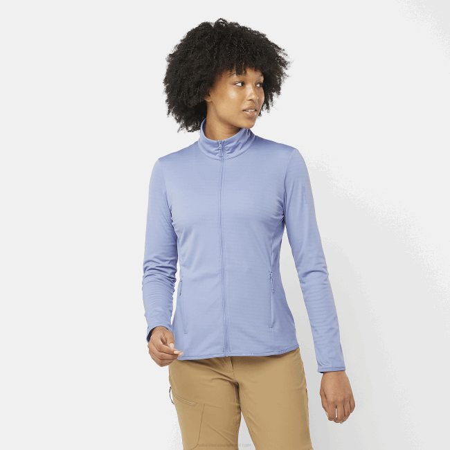 Salomon4608863 Jaqueta midlayer feminina com zíper completo - Essential Lightwarm mansão inglesa