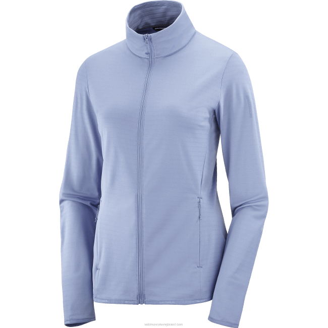 Salomon4608863 Jaqueta midlayer feminina com zíper completo - Essential Lightwarm mansão inglesa