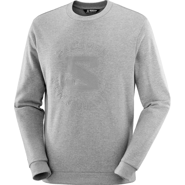 Salomon4608869 pulôver feminino de gola redonda - logo outlife verão urze cinza médio/urze