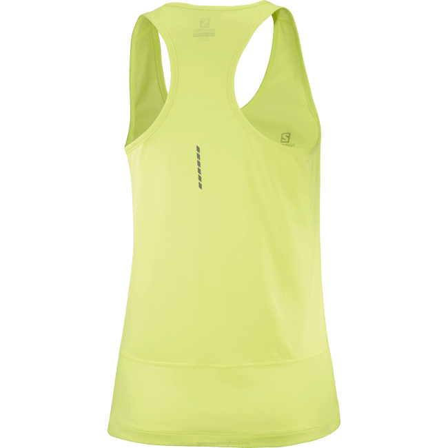 Salomon4608900 tanque feminino - cross run lima/urze ensolarada