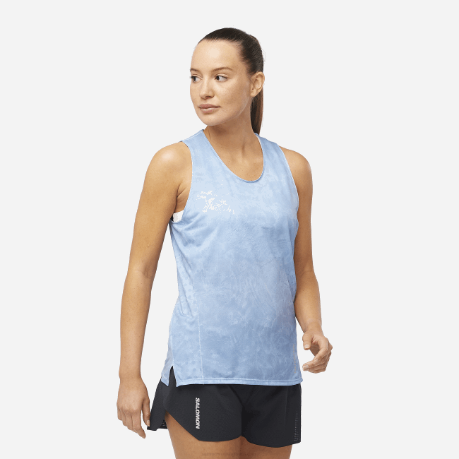 Salomon4608906 tanque feminino - sense aero chambray azul/mansão inglesa