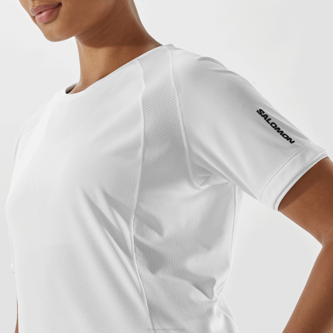 Salomon4608922 t-shirt feminina de manga curta - equipe branco