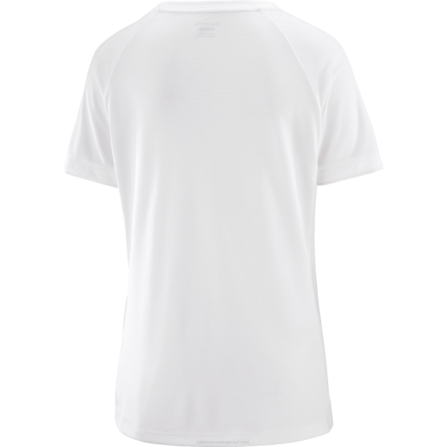 Salomon4608922 t-shirt feminina de manga curta - equipe branco